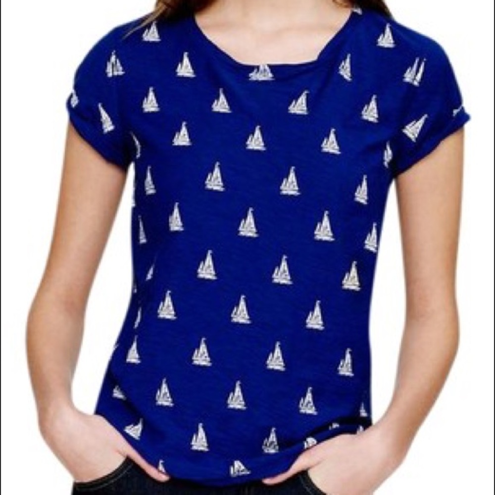 J. Crew Collectors Tee Sailboat Design